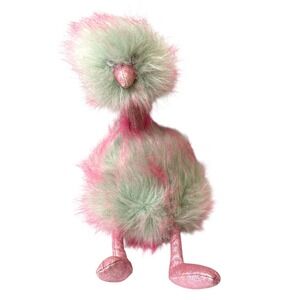 Jellycat London Mint Fizz Pom Pom Bird Fluffy Chick Plush Stuffed Animal Toy